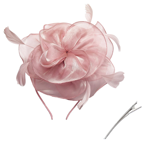 Dresyu Fascinators Feathers Tea Party Derby Hat Kentucky Hair Accessories for Women and Girls