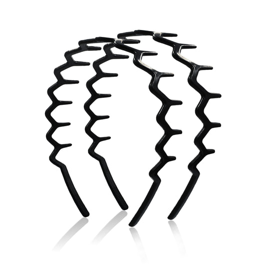 Zig Zag Headbands for Women Non-slip Plastic Hairbands Shark Teeth Hair Comb Wavy Headband Hair Hoop for Workout Washaing Face