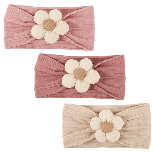 Baby Flower Headbands Soft Stretchy Nylon Hair Accessories for Newborn Infant Toddler