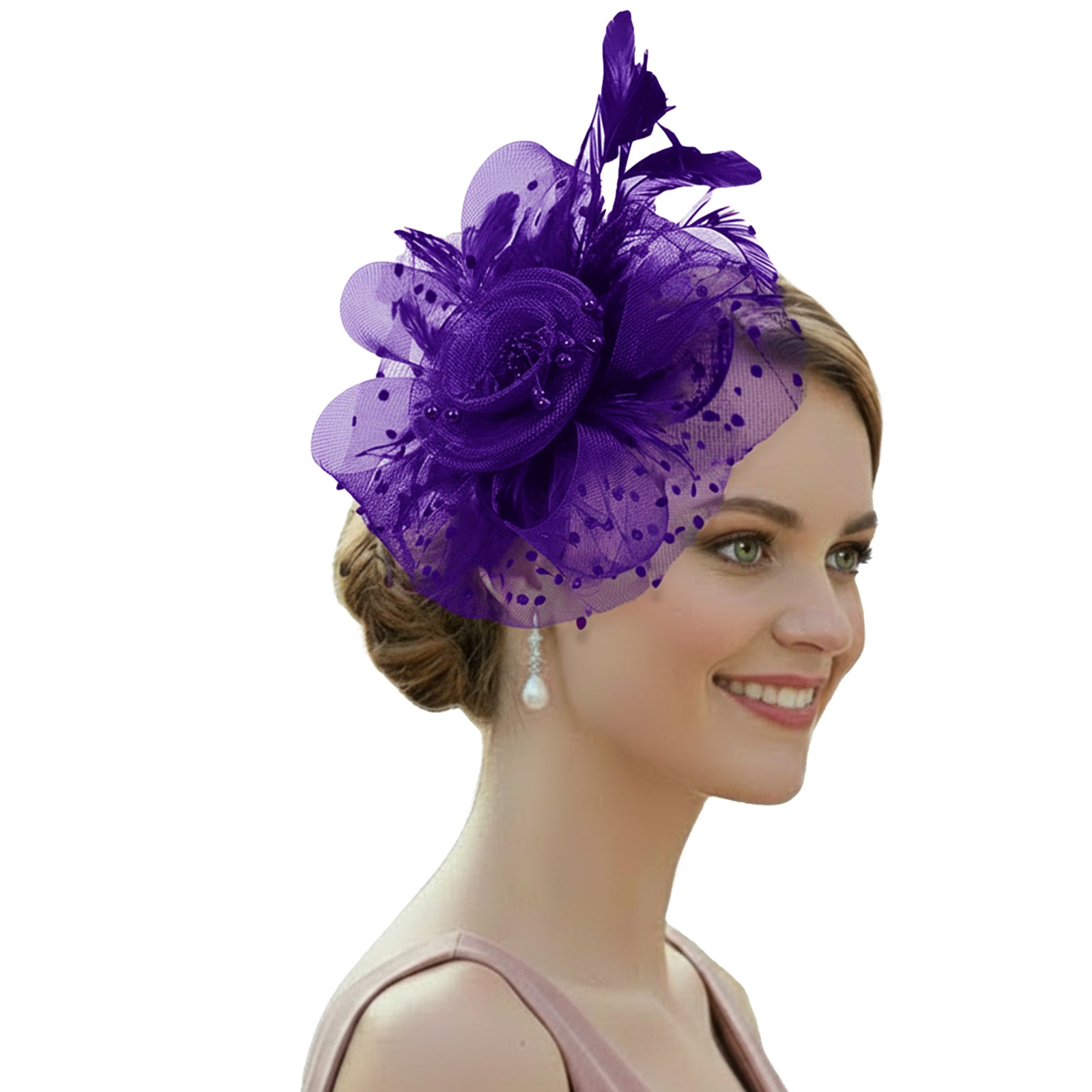 Fascinator Hats for Women Vintage Tea Party Weddings Derby Feather Fascinators