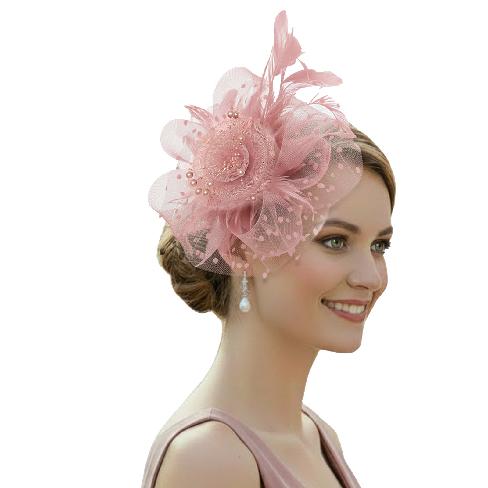 Fascinator Hats for Women Vintage Tea Party Weddings Derby Feather Fascinators