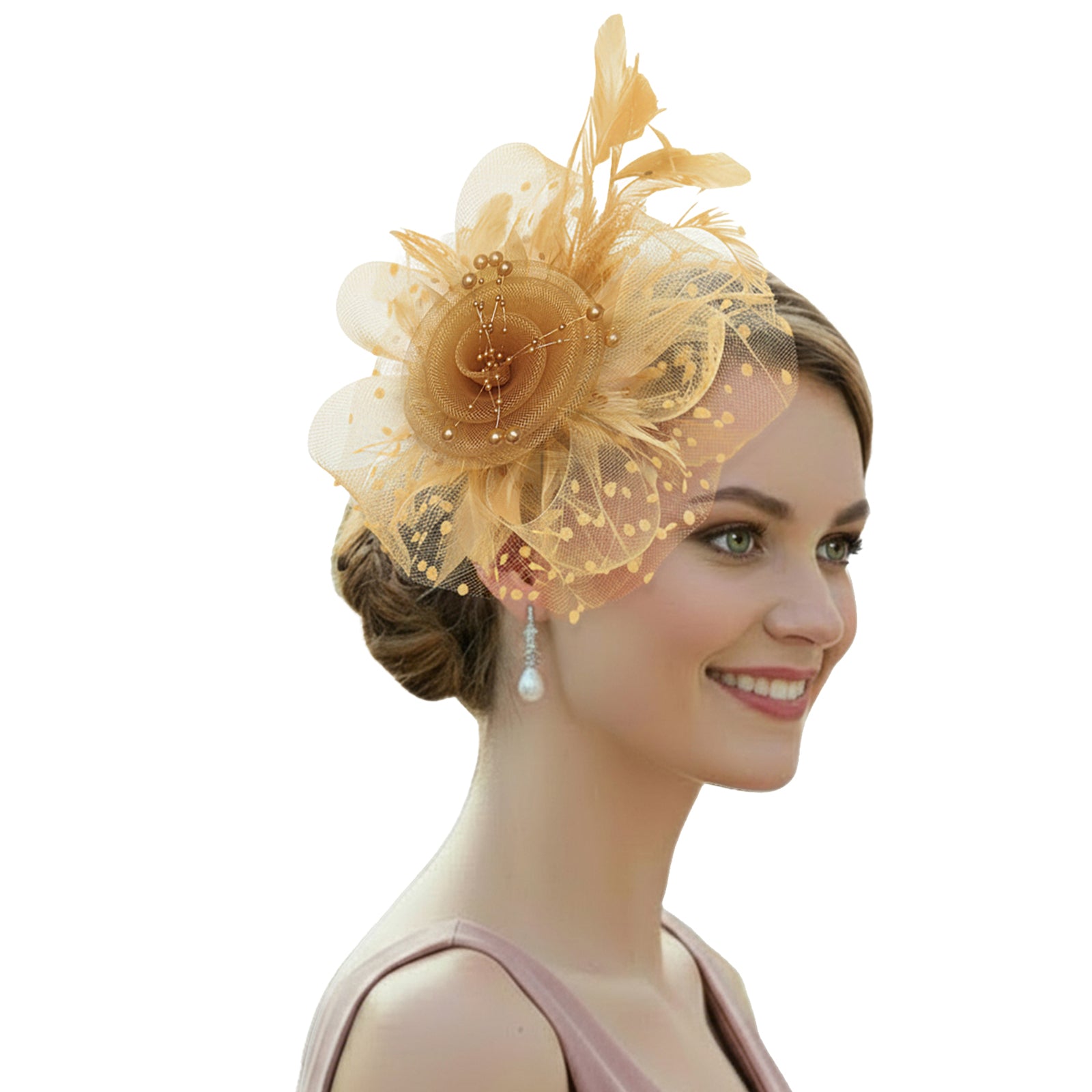 Fascinator Hats for Women Vintage Tea Party Weddings Derby Feather Fascinators