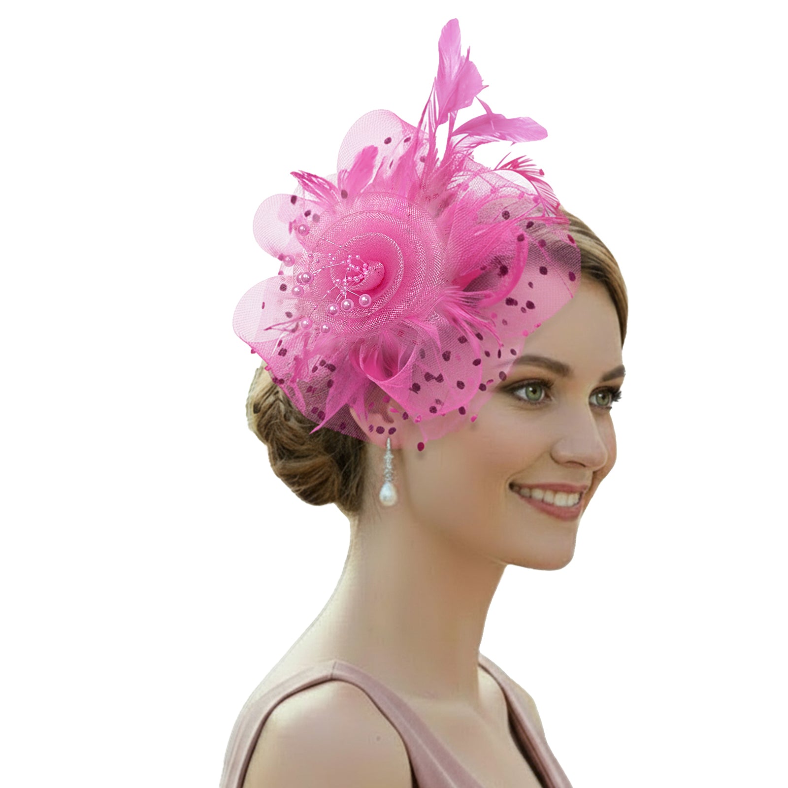 Fascinator Hats for Women Vintage Tea Party Weddings Derby Feather Fascinators