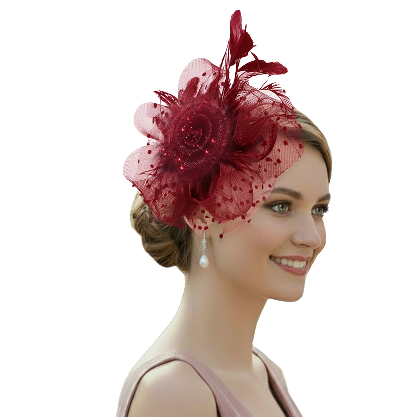 Fascinator Hats for Women Vintage Tea Party Weddings Derby Feather Fascinators