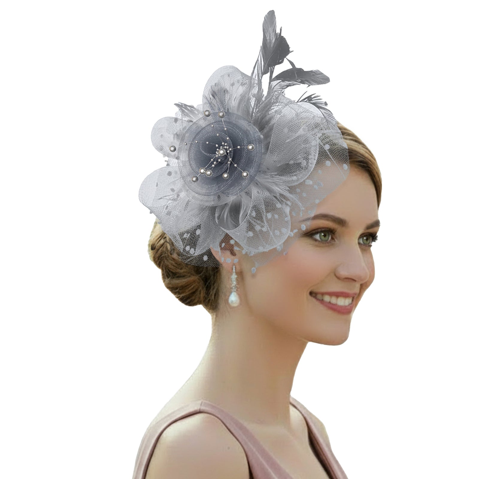 Fascinator Hats for Women Vintage Tea Party Weddings Derby Feather Fascinators