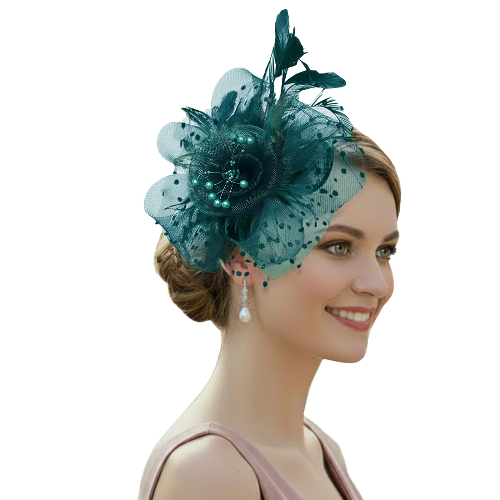 Fascinator Hats for Women Vintage Tea Party Weddings Derby Feather Fascinators