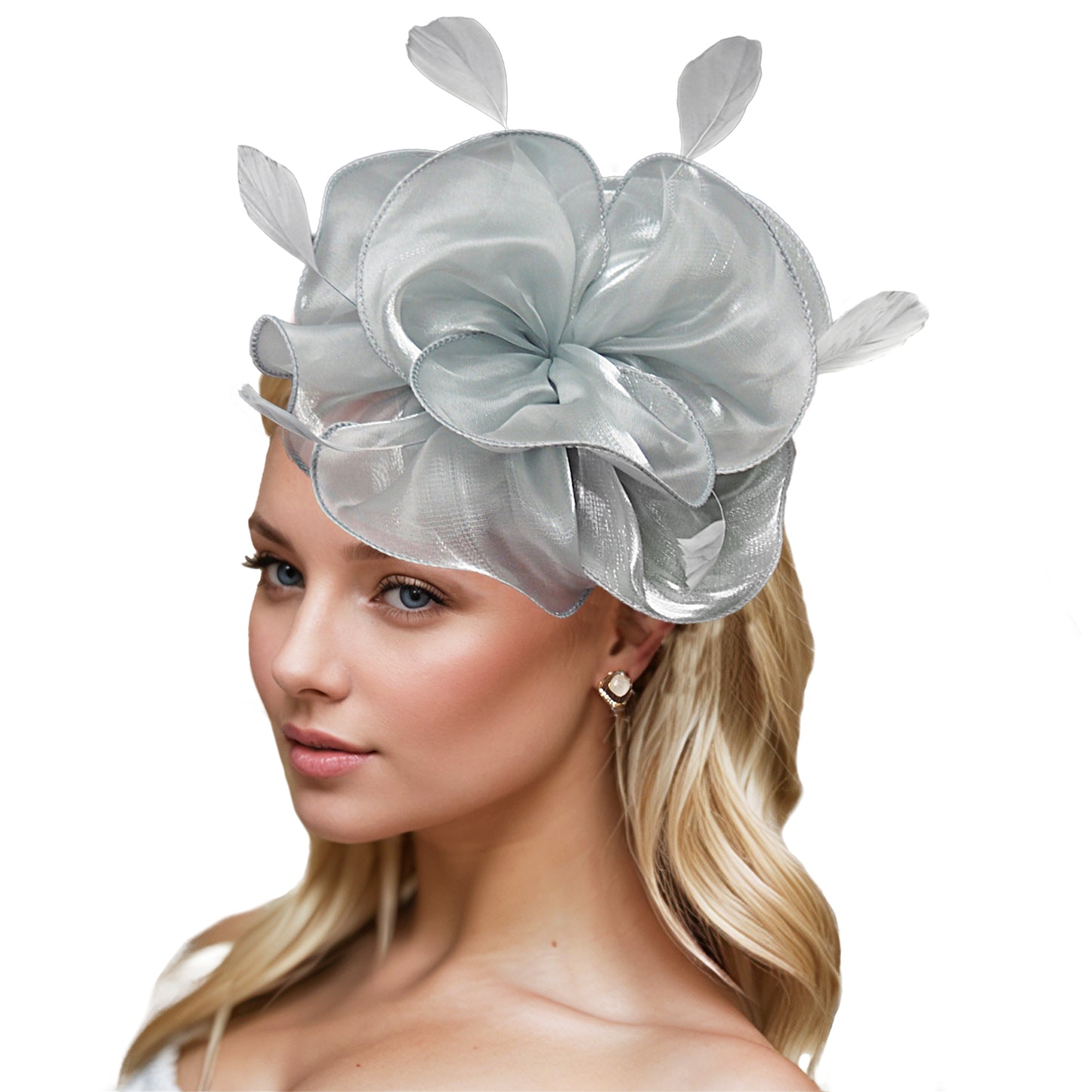 Dresyu Fascinators Feathers Tea Party Derby Hat Kentucky Hair Accessories for Women and Girls