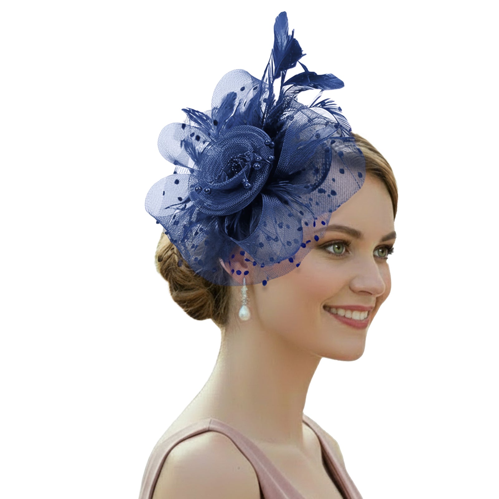 Fascinator Hats for Women Vintage Tea Party Weddings Derby Feather Fascinators