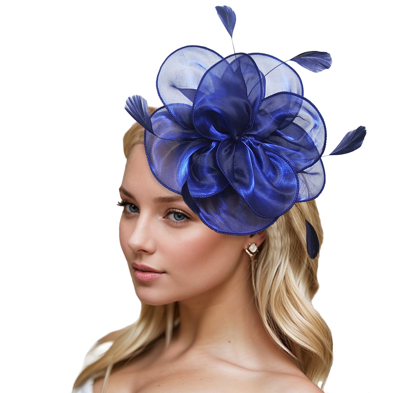 Dresyu Fascinators Feathers Tea Party Race Day Hat Vintage Hair Accessories for Women and Girls