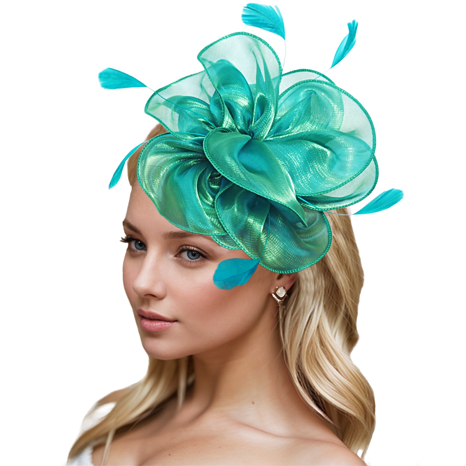 Dresyu Fascinators Feathers Tea Party Race Day Hat Vintage Hair Accessories for Women and Girls