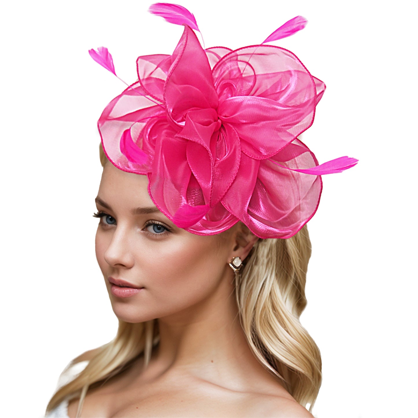 Dresyu Fascinators Feathers Tea Party Derby Hat Kentucky Hair Accessories for Women and Girls