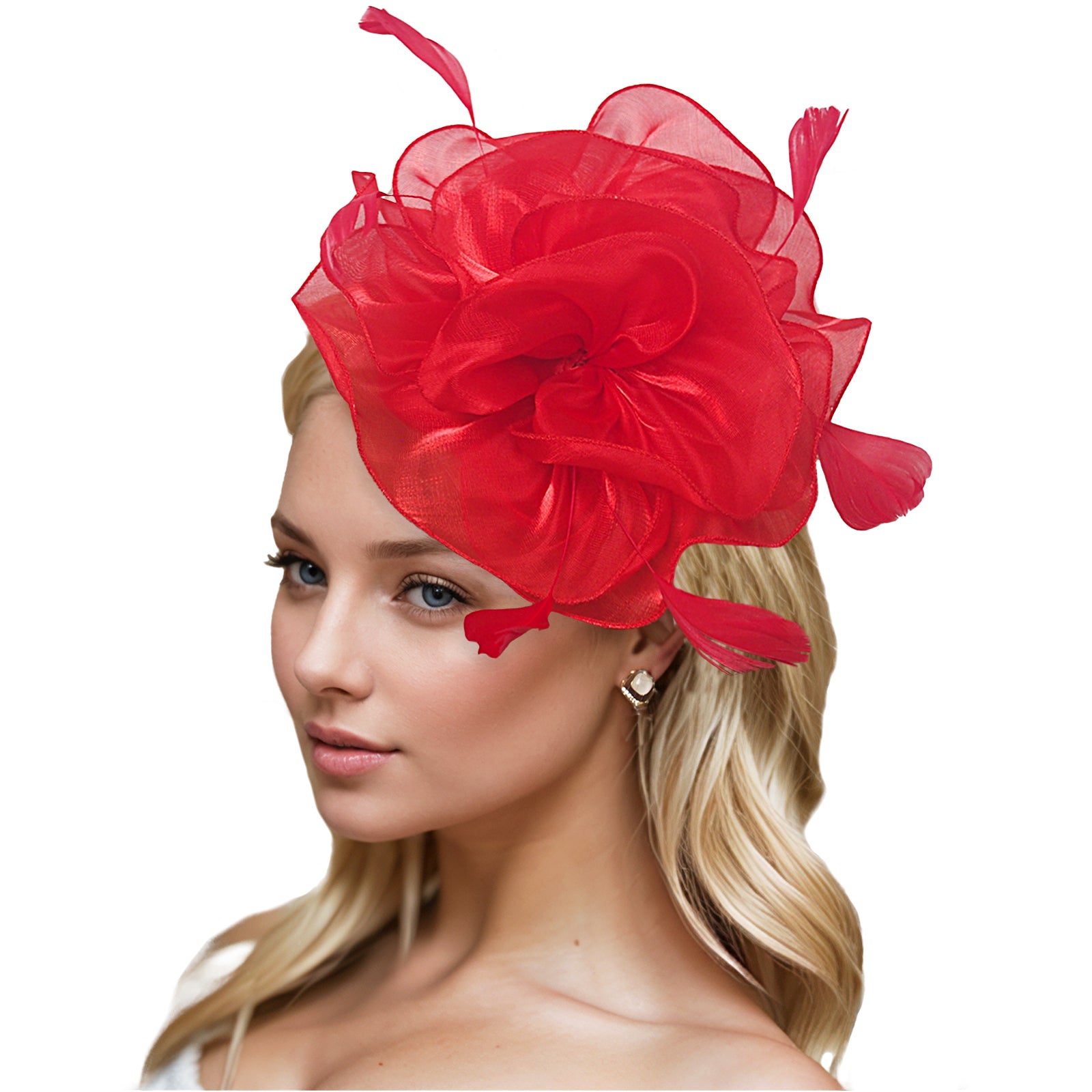 Dresyu Fascinators Feathers Tea Party Race Day Hat Vintage Hair Accessories for Women and Girls