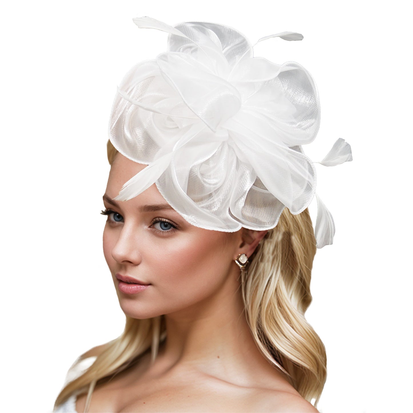 Dresyu Fascinators Feathers Tea Party Derby Hat Kentucky Hair Accessories for Women and Girls