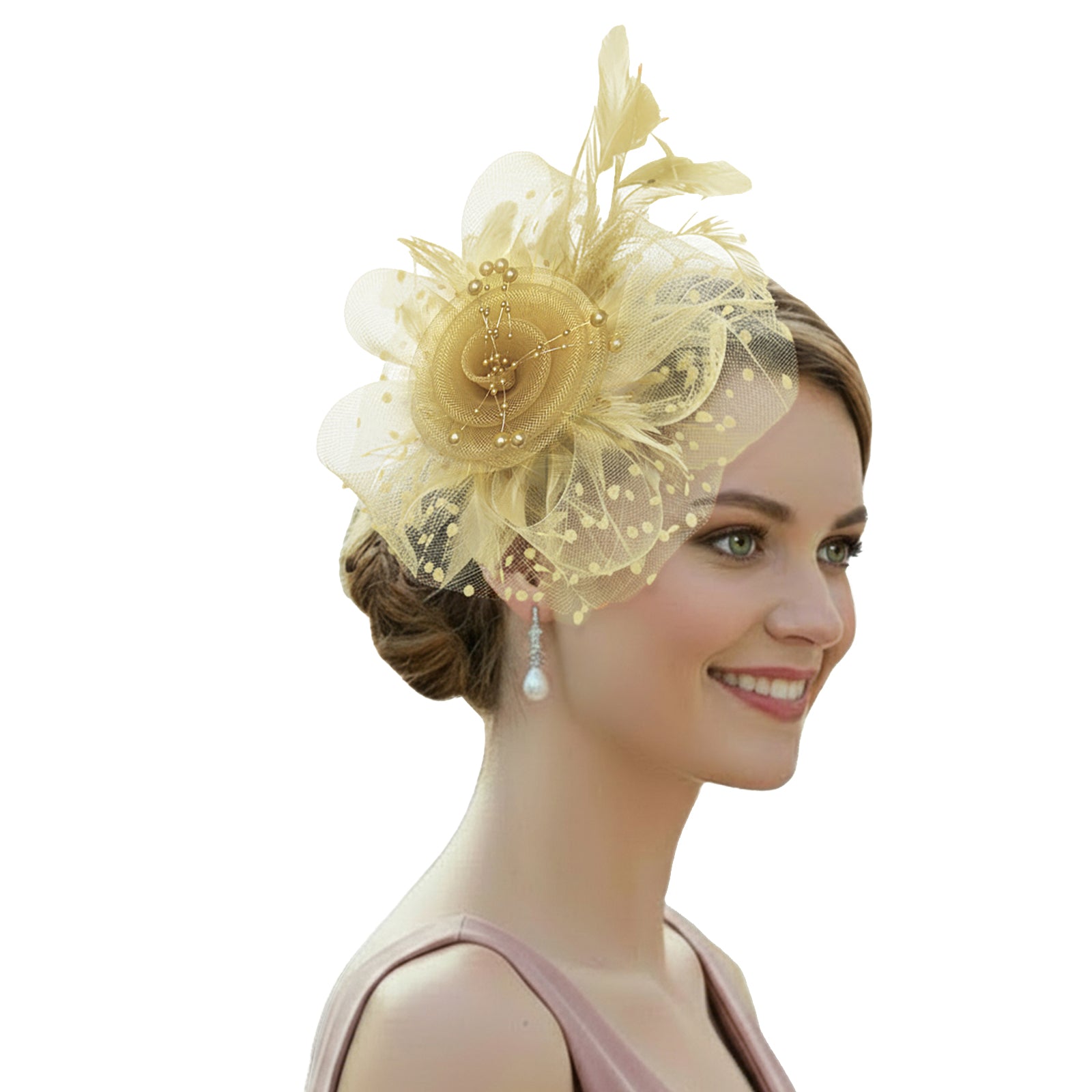 Fascinator Hats for Women Vintage Tea Party Weddings Derby Feather Fascinators