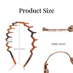 Zig Zag Headbands for Women Non-slip Plastic Hairbands Shark Teeth Hair Comb Wavy Headband Hair Hoop for Workout Washaing Face