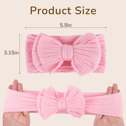 Baby Bows Headbands Soft Stretchy Nylon Headband Hair Accessories for Newborn Infant Toddler Kids