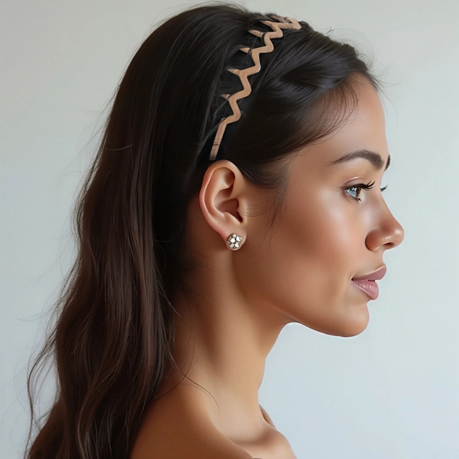 Zig Zag Headbands for Women Men, Non-slip Plastic Wavy Headband with Teeth Comb Hairbands Classic 90s Hair Accessories 2pcs