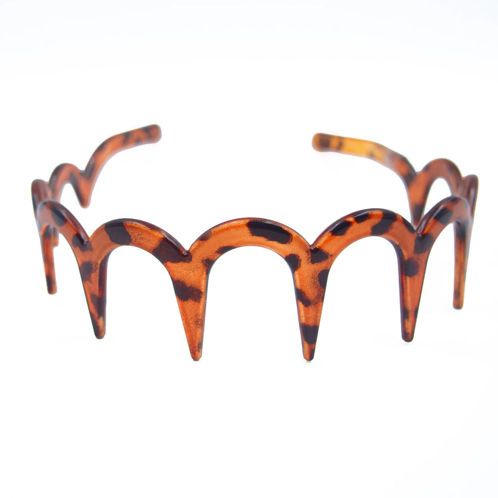 U Shape Fashion Hair Comb Headband with Teeth, High Cranium Zig Zag Headbands for Women Men Non-slip Plastic Hairbands Classic 90s Hair Accessories 2pcs