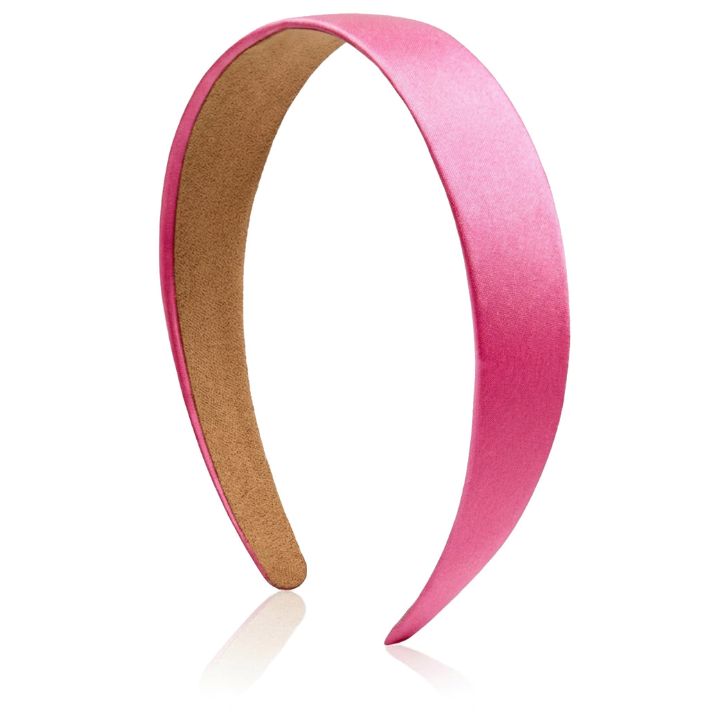 Satin Headband 1.1 Inch Wide Head Bands for Women and girls Non Slip Fashion Hairbands