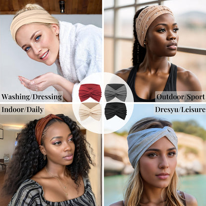 Wide Headbands for Women Turban Headband Twisted Knot Head Bands for Women's Hair Band Accessories