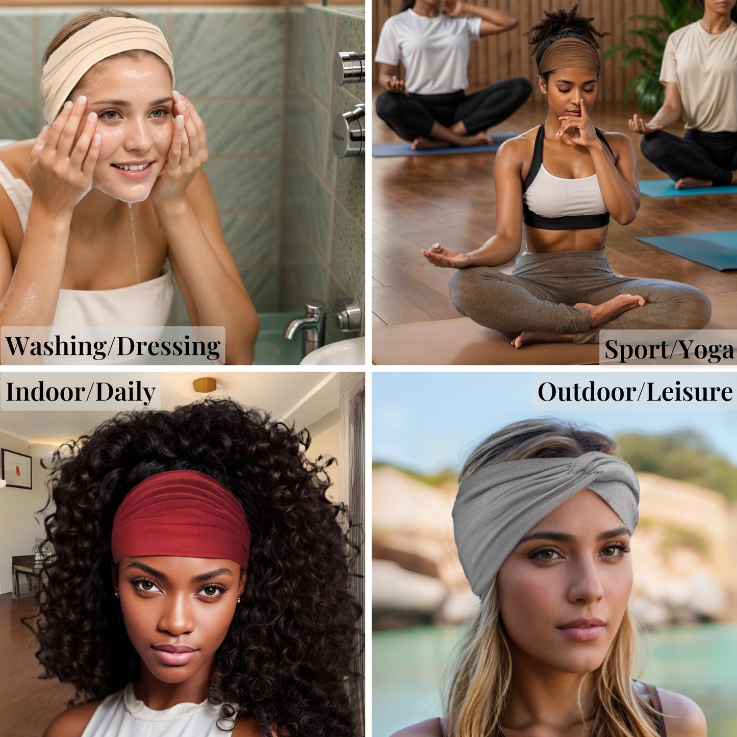 Dresyu Turban Fashion Headbands for Women washing sport Daily life