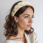 Braided Headbands Velvet Headband for Women Soft Twisted Hair Hoop Non-Slip Wide Padded Hairband for Makeup, Washing Face, Daily Wear