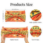Wide Headbands for Women Boho Workout Knotted Head Bands African Non Slip Headwrap Hair Accessories 4 Pack
