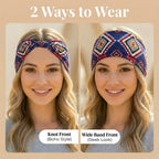 Boho Headbands 4-Pack | Wide Knotted Sport Headwraps | Non-Slip Performance Yoga Hairbands | Dresyu