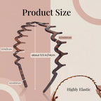 Dresyu Classic Zig Zag Wavy Headbands with Teeth Comb