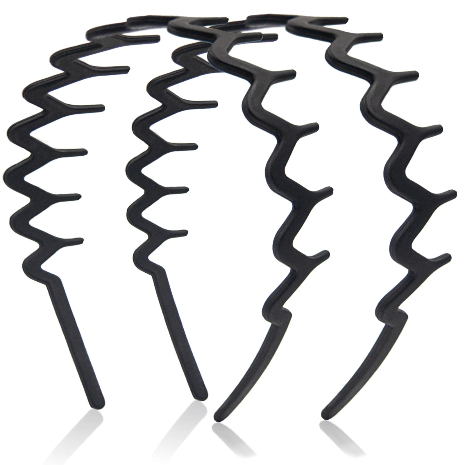 Dresyu Classic Zig Zag Wavy Headbands with Teeth Comb