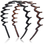 Dresyu Classic Zig Zag Wavy Headbands with Teeth Comb