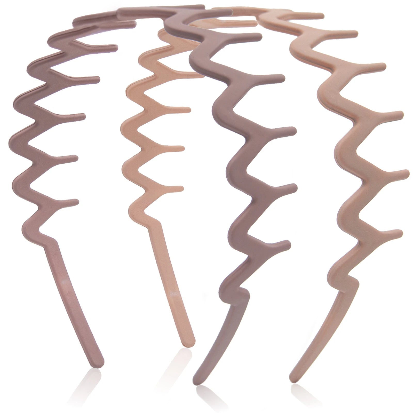 Zig Zag Headbands for Women Men, Non-slip Plastic Wavy Headband with Teeth Comb Hairbands Classic 90s Hair Accessories 2pcs