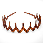 Zig Zag Headbands for Women Men, Non-slip Plastic Wavy Headband with Teeth Comb Hairbands Classic 90s Hair Accessories 2pcs