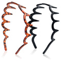 U Shape Fashion Hair Comb Headband with Teeth, High Cranium Zig Zag Headbands for Women Men Non-slip Plastic Hairbands Classic 90s Hair Accessories 2pcs