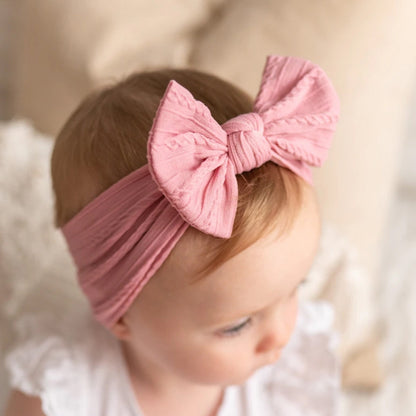 Baby Bows Headbands Soft Stretchy Nylon Headband Hair Accessories for Newborn Infant Toddler Kids