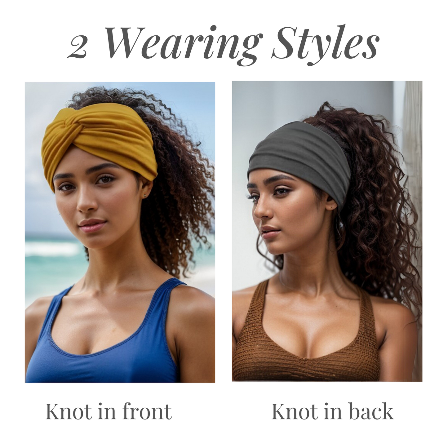 Wide Headbands for Women Turban Headband Twisted Knot Head Bands for Women's Hair Band Accessories