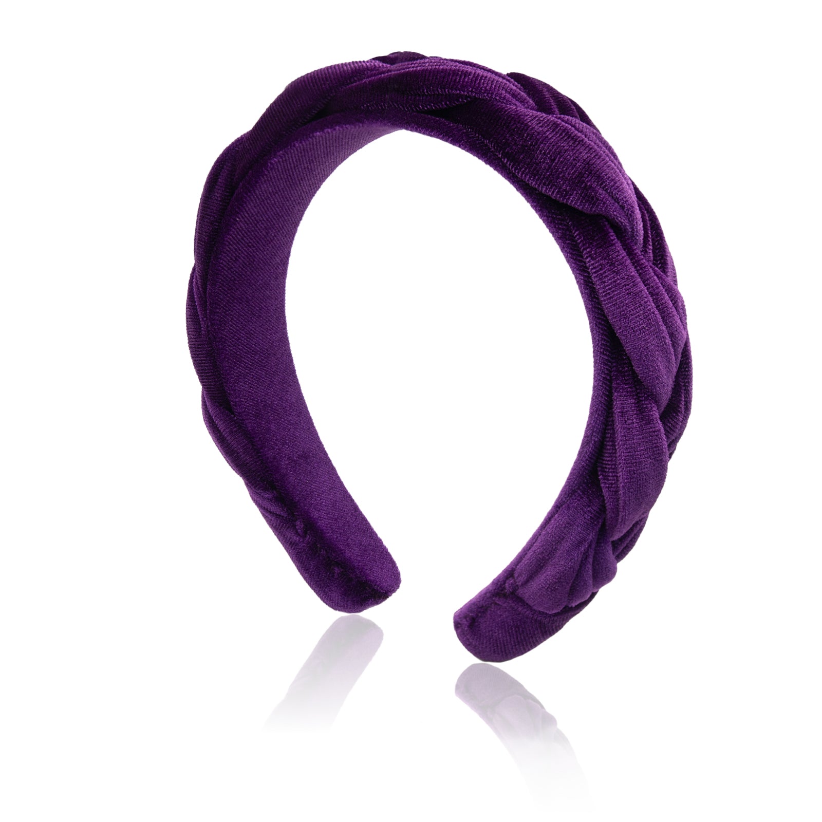 Braided Headbands Velvet Headband for Women Soft Twisted Hair Hoop Non-Slip Wide Padded Hairband for Makeup, Washing Face, Daily Wear