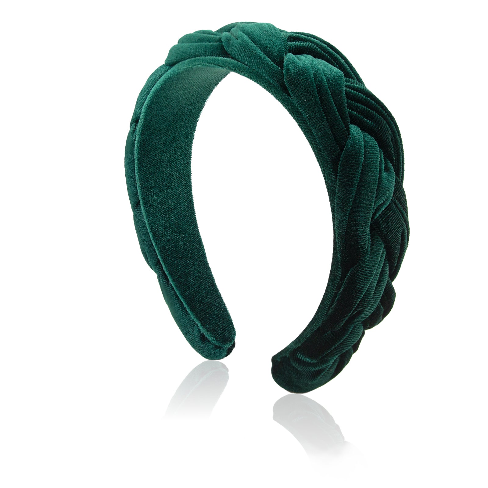 Braided Headbands Velvet Headband for Women Soft Twisted Hair Hoop Non-Slip Wide Padded Hairband for Makeup, Washing Face, Daily Wear
