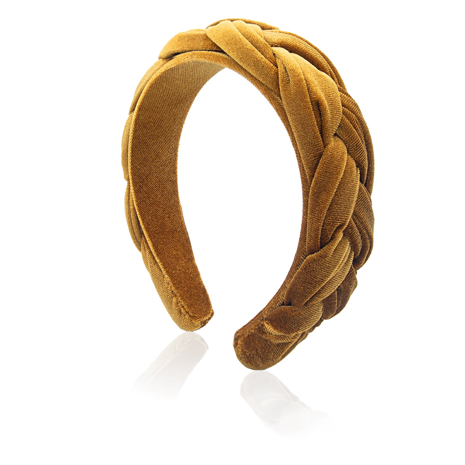 Braided Headbands Velvet Headband for Women Soft Twisted Hair Hoop Non-Slip Wide Padded Hairband for Makeup, Washing Face, Daily Wear