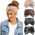 Vintage Paisley Bandana Headbands for Women | 4-Pack Soft-Stretch Wraps