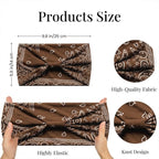 Paisley Bandana Print Headband 4-Pack | Soft Stretch Wide Hair Wraps | Non-Slip Retro Boho Sport Bands | Dresyu