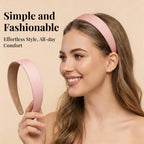 Satin Headband 1.1 Inch Wide Head Bands for Women and girls Non Slip Fashion Hairbands