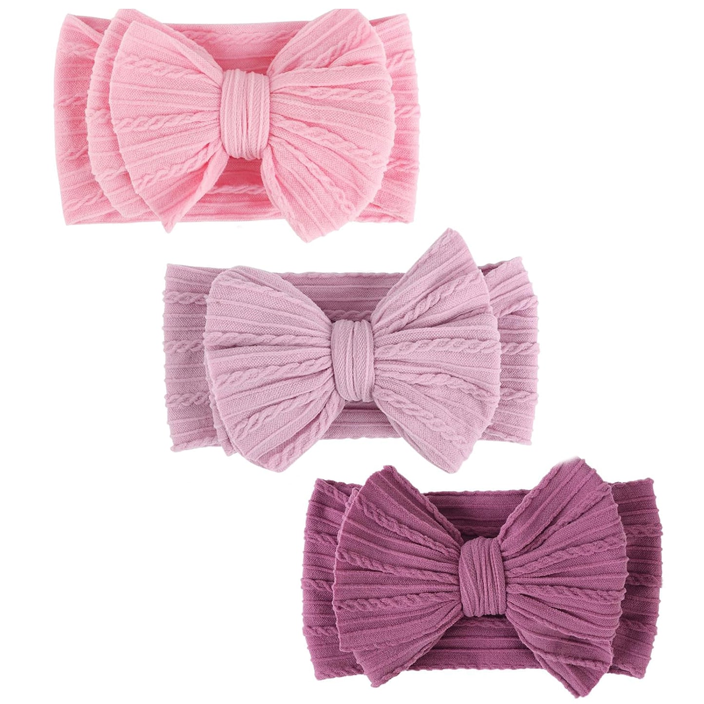 Baby Bows Headbands Soft Stretchy Nylon Headband Hair Accessories for Newborn Infant Toddler Kids