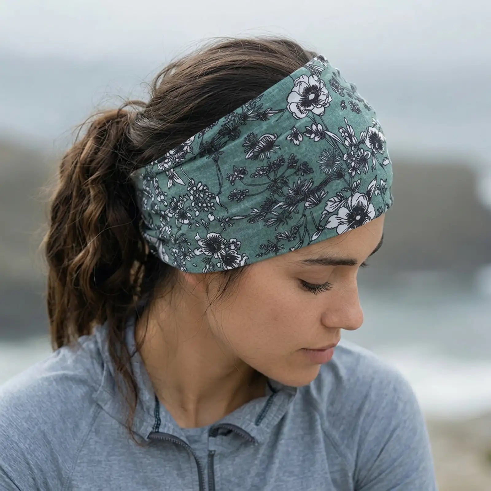 Vintage Floral & Paisley Headband 4-Pack | Soft Stretch Wide Hair Wraps | Non-Slip Boho Turban Bands for Yoga & Daily Wear | Dresyu