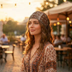 Paisley Bandana Print Headband 4-Pack | Soft Stretch Wide Hair Wraps | Non-Slip Retro Boho Sport Bands | Dresyu